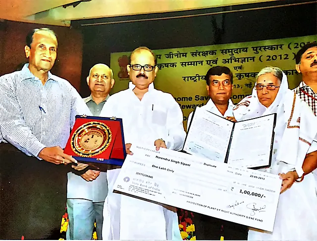 Plant Genome Saviour Award from the PPV&FRA, Ministry of Agriculture
